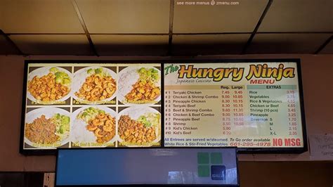 hungry ninja menu